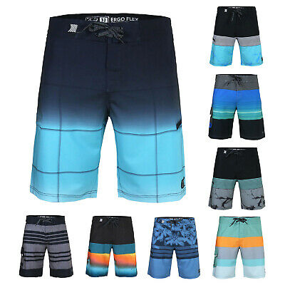 Men's Beach Vacation Fast Dry Zip Pocket Swimwear Board Shorts With Stretch
