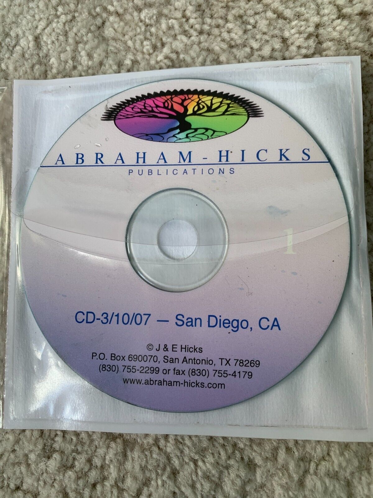 Abraham-hicks Full Workshop 4 Cds - San Diego - 3/10/2007