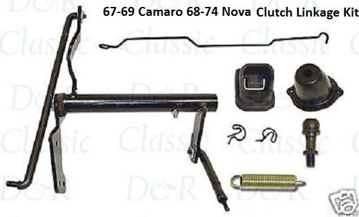 67-69 Camaro Except Early 67 Clutch Linkage Rods Bellcrank Kit 68-74 Nova Chevy2