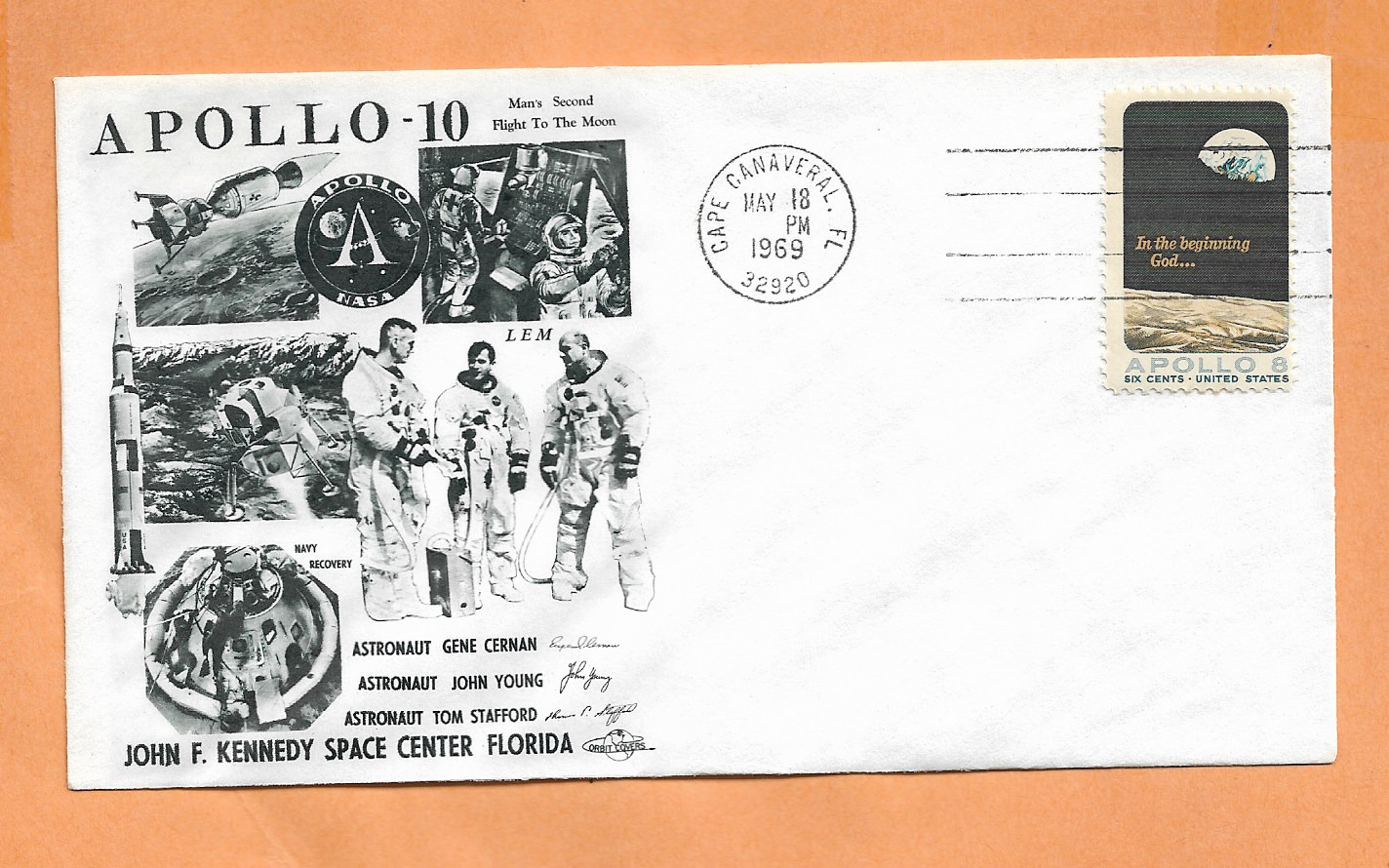 Apollo 10 Launch May 18,1969  Canaveral Orbit   Space Cover