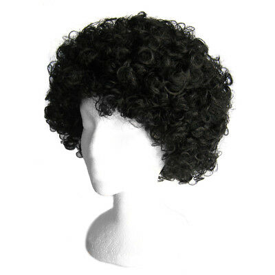 Economy Black Afro Wig ~ Halloween 60s 70s Disco Clown Costume Party Curly Fro
