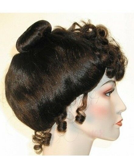 1890s 19th Gibson Girl Costume Wig Upsweep Victorian Gibson Cinderella Lady Wig