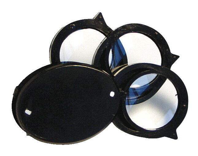 Delta Education Folding Pocket Magnifier - 15x Triple Lens - Pack Of 10