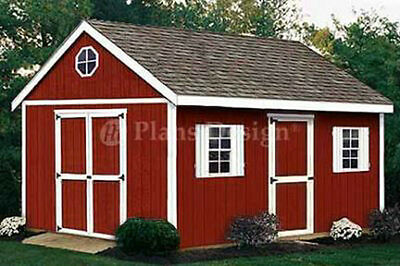 Shed Plans For 16 X 10 Traditional Gable Backyard Shed Blueprints  #21610