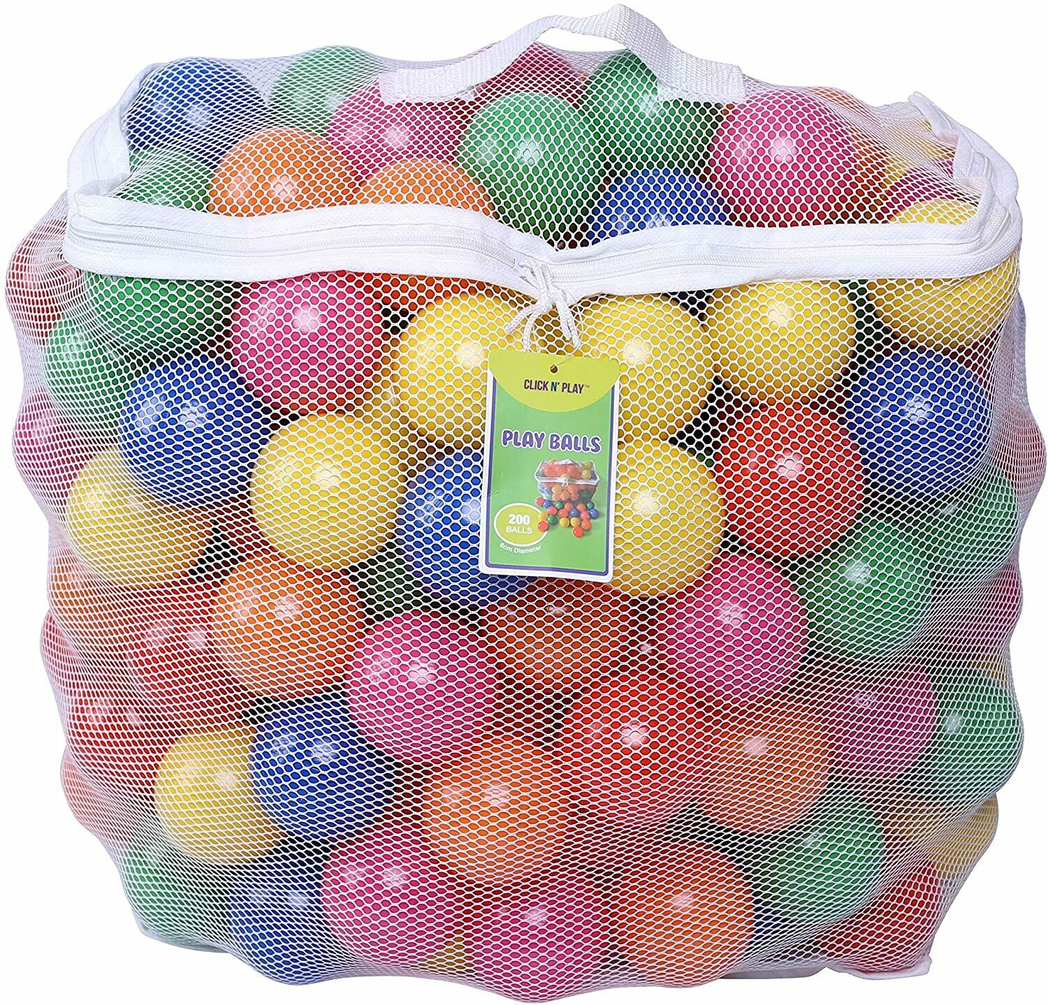 Click N' Play Pack Of 200 Phthalate Free Bpa Crush Proof Plastic Ball Pit Balls