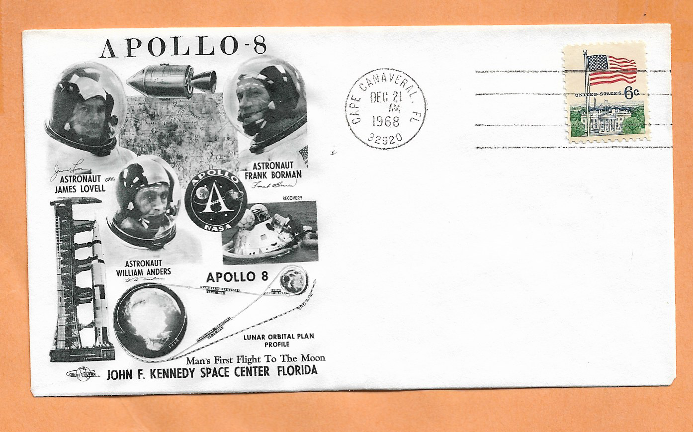 Apollo Launch Dec 21,1968 Canaveral   Orbit Space  Cover