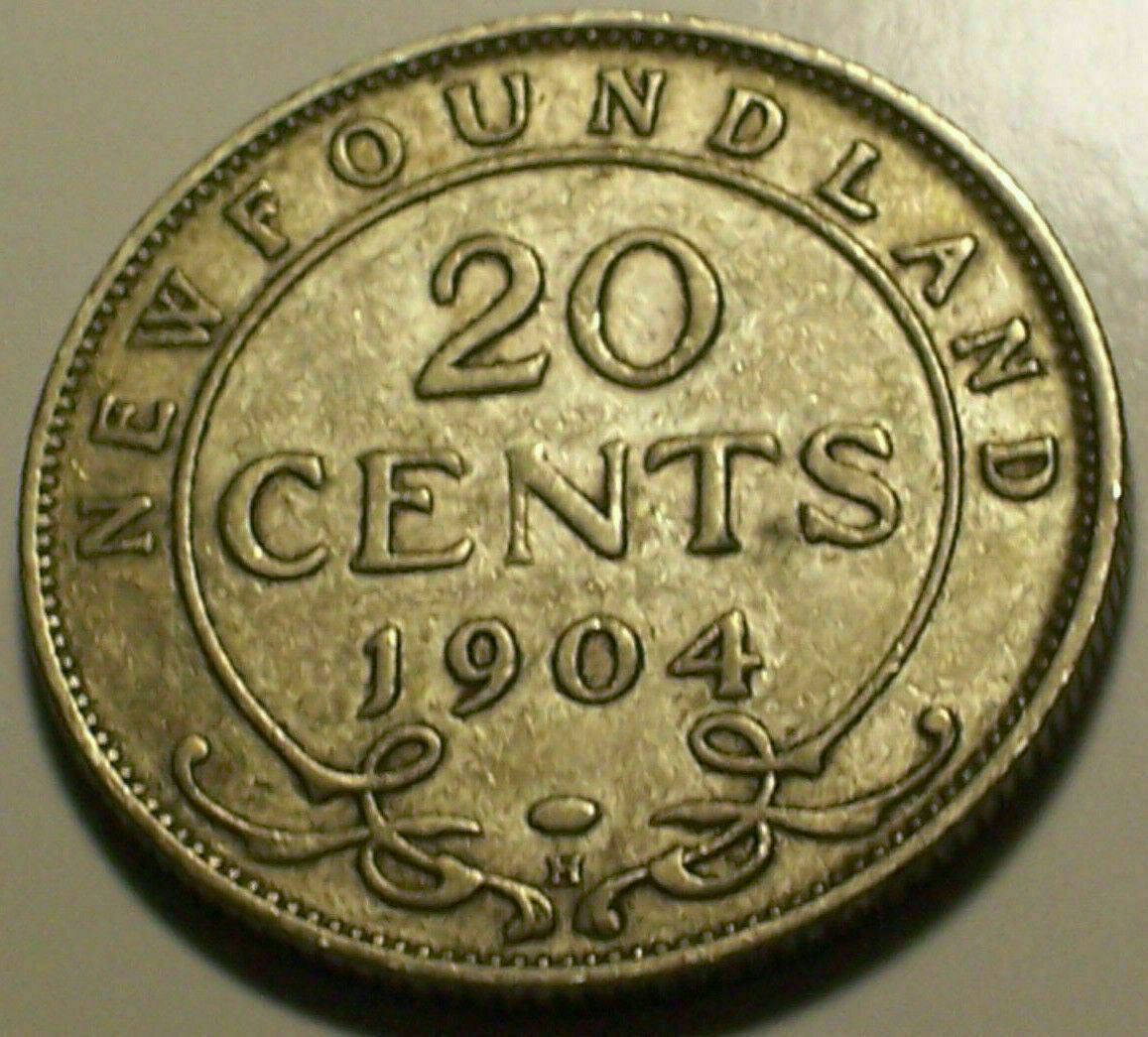 Newfoundland, Canada, 1904 H Twenty Cents, 20 Cents.