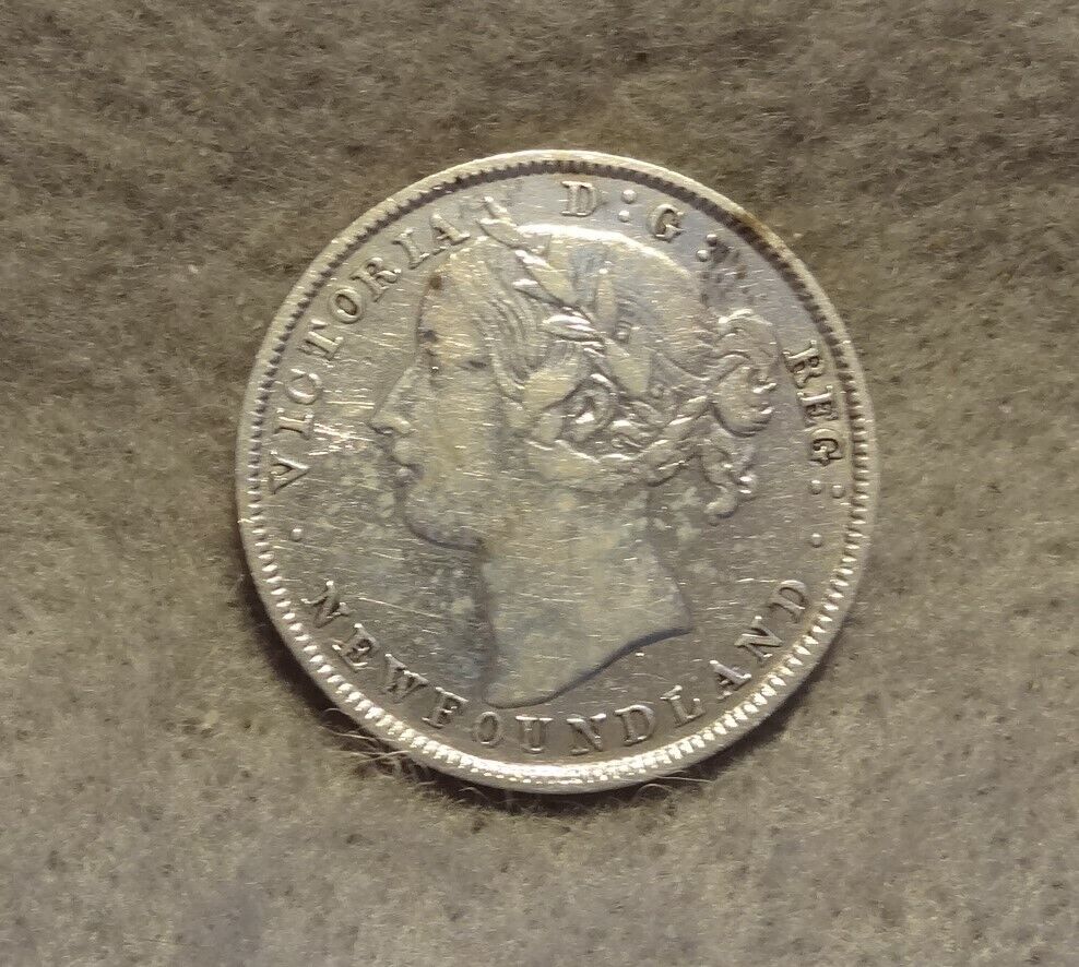 1885 Newfoundland 20 Cents   Mintage 40,000  Km-4