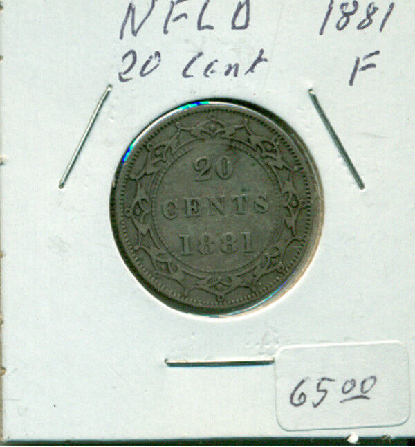 Nfld 1881 Fine 20 Cents