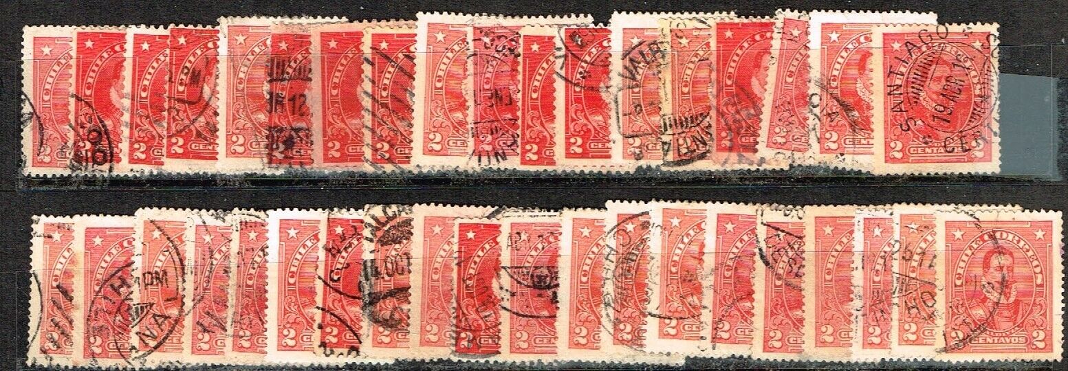 Chile  / 1911 Personalities - Inscribed "chile Correos" 216 Stamps  Ch-4103
