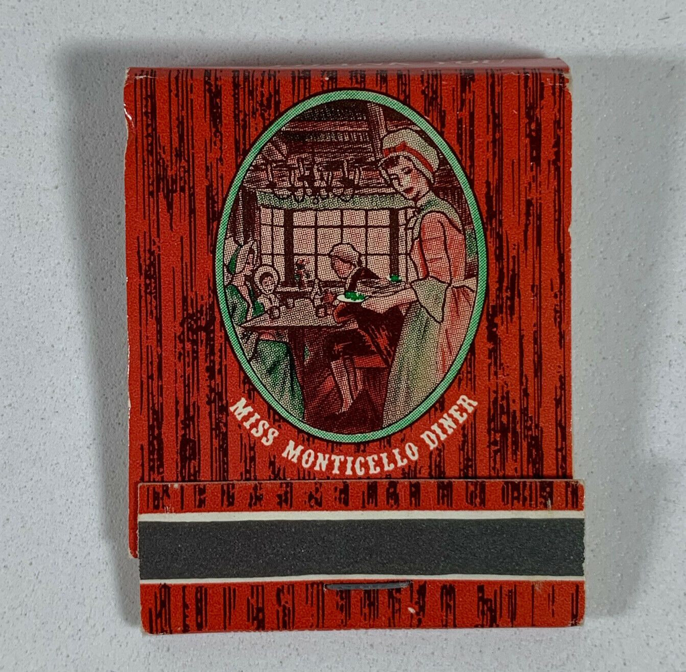 Vintage Miss Monticello Diner - Monticello Ny Matchbook, Unstruck Matches