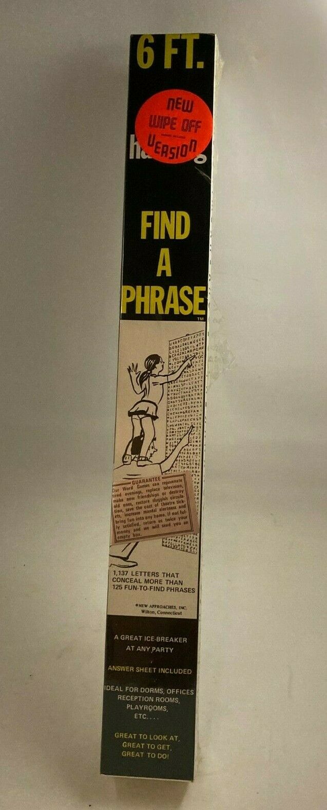 Vintage Giant "find A Phrase" Word Find 6' Hanging Puzzle Game