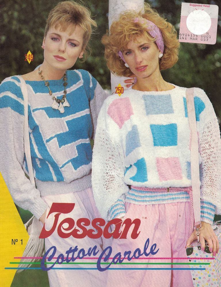 Tessan Cotton Carole Machine Knitting Patterns Booklet No 1 1980s Fashion