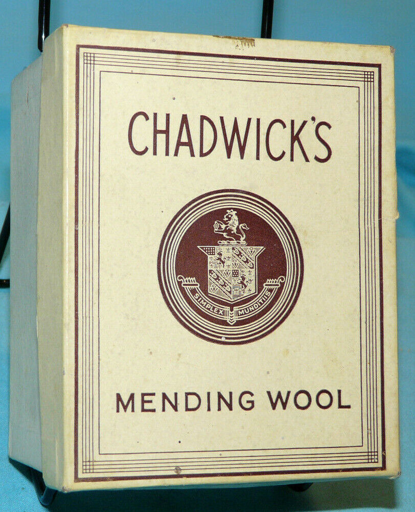 Vintage  Original Chadwick's Mending Wool One Dozen 24 Yard Cards Unused