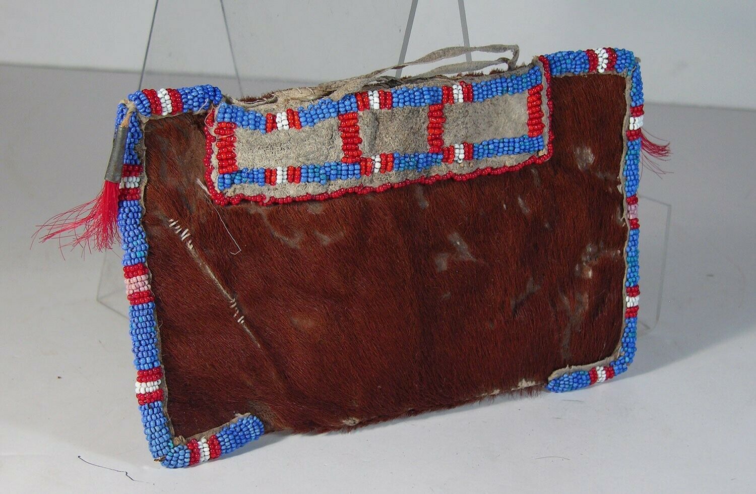 1930s Native American Plains / Sioux Indian Hide Possible Bag / Dispatch Pouch