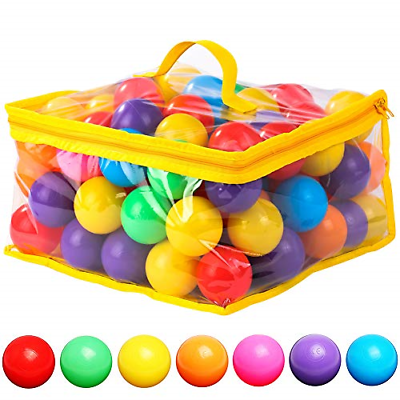 120 Count 7 Colors Bpa Free Crush Proof Plastic Balls For Ball Pit Balls For 2.2