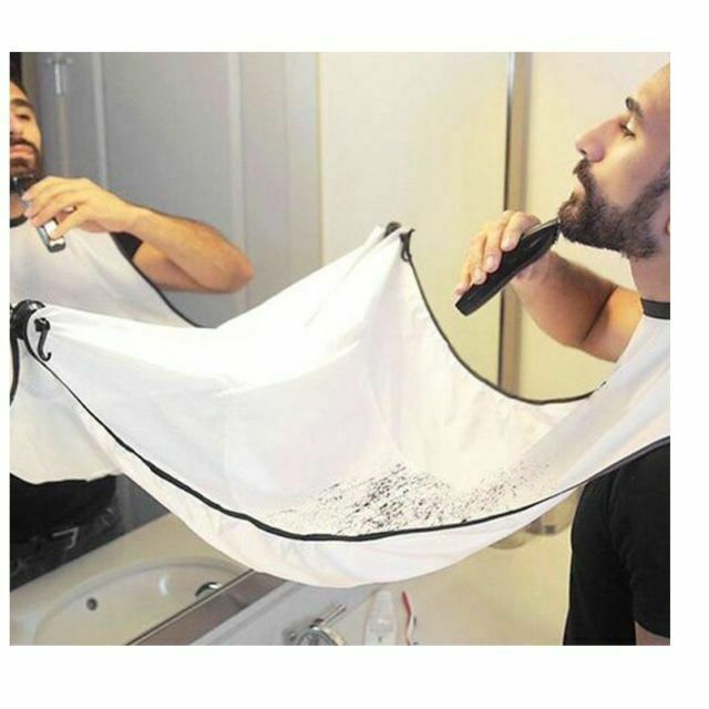 Beard Apron Catcher Shave Cape Trimming Bib No Mess Grooming Easy Clean