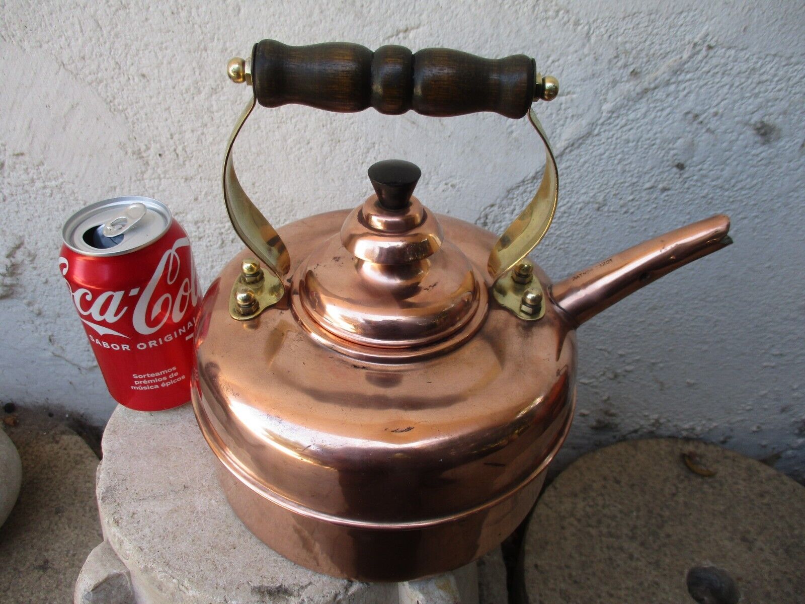 Vintage Nice Simplex Patent Tea Kettle Guaranteed Solid Copper No 400709-402190