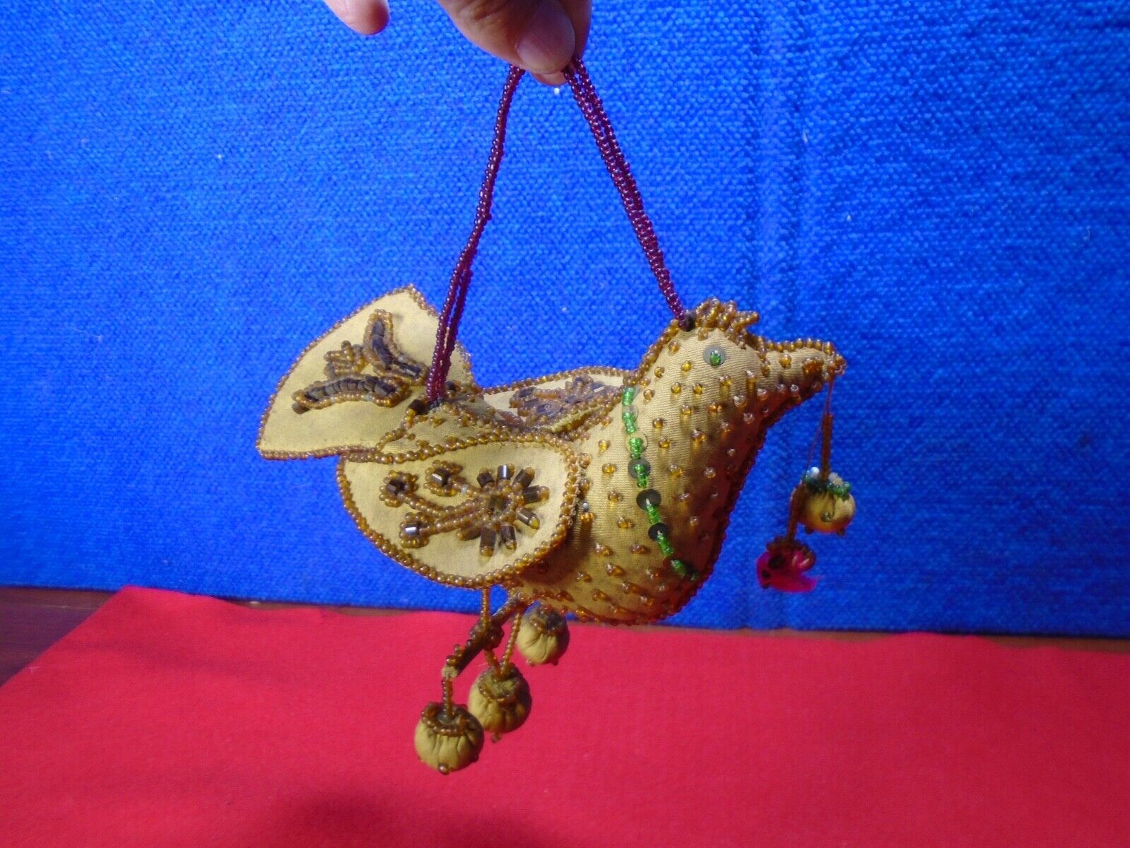 Antique Dated 1903 Iroquois Indian Beaded Whimsy Pin Cushion