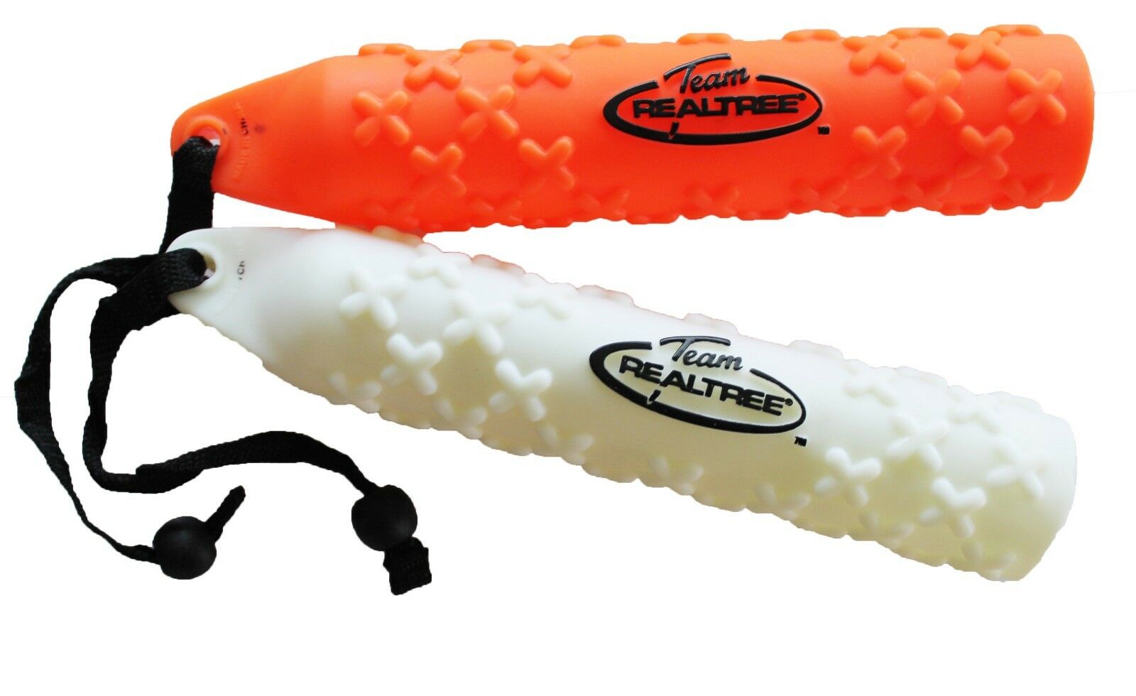 2-pack Team Realtree Rubber Dog Training Hunting Dummies Bumpers Orange & White