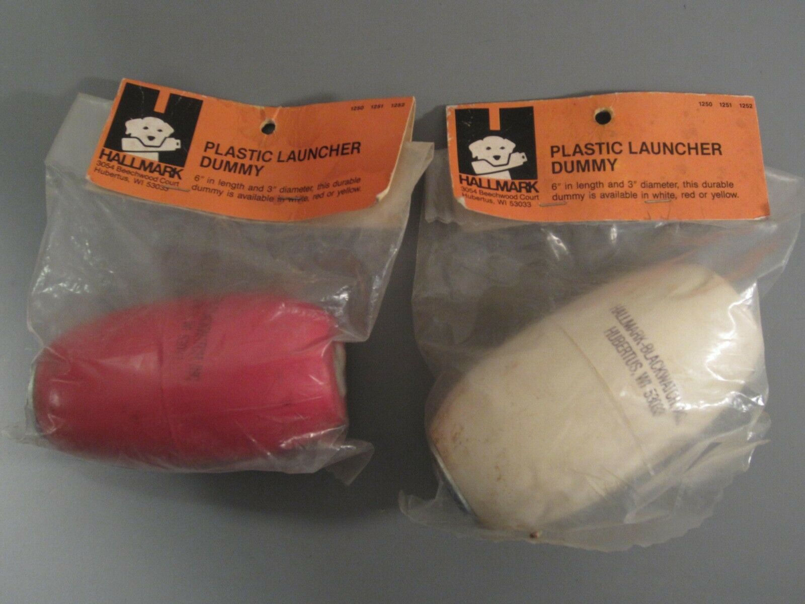 Vintage Hallmark Plastic Launcher Dummy Set New Sealed For Dog & Field Training
